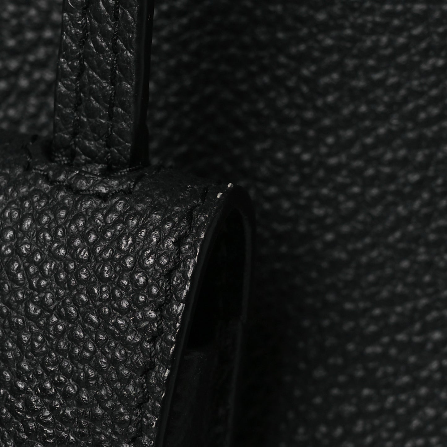Grained Calfskin Nano Sac De Jour Black