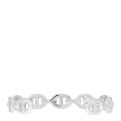 Hermes Sterling Silver MM Chaine d'Ancre Enchainee Cuff Bracelet SH 2 of 4