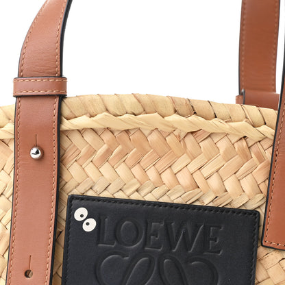 Loewe X MY NEIGHBOR TOTORO Raffia Dust Bunnies Basket Tote Bag Black Tan 8 of 10