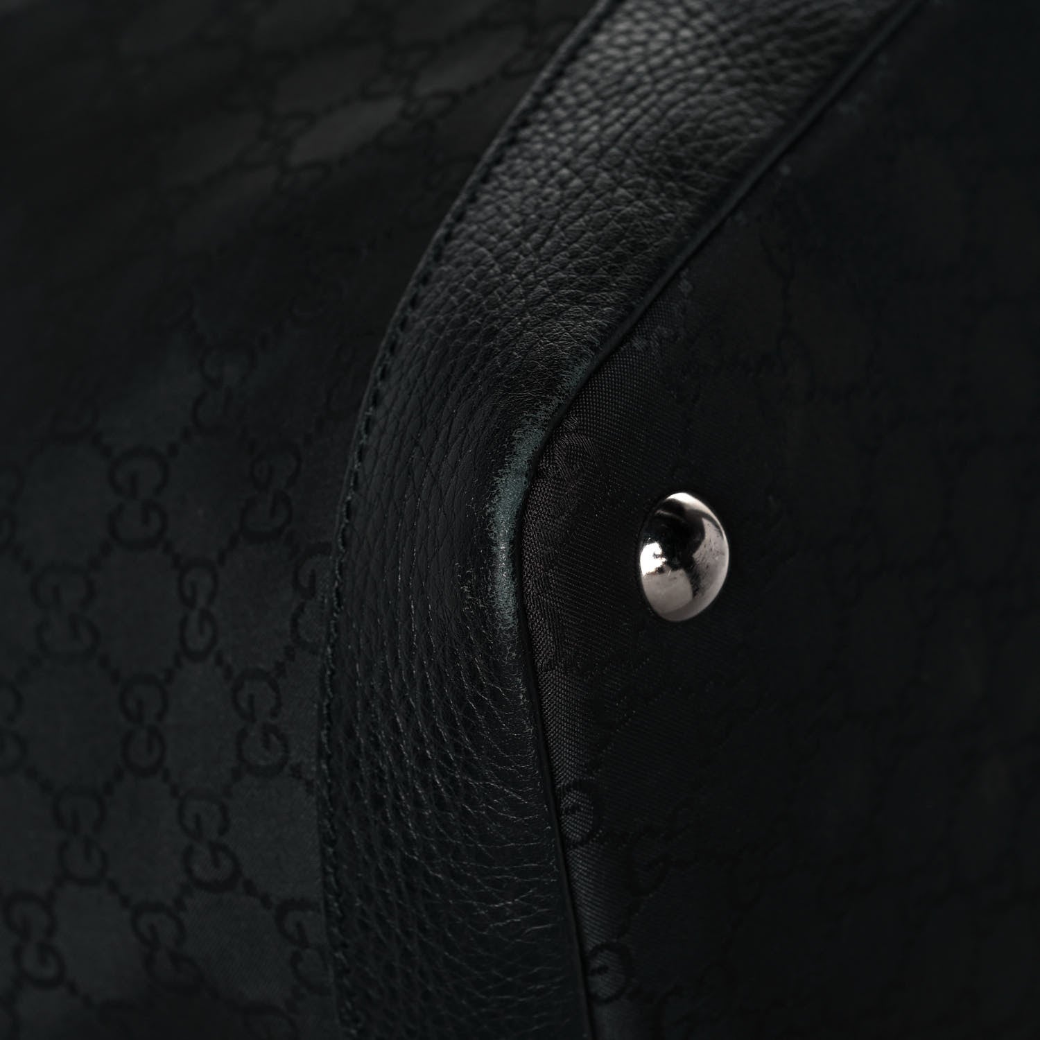 Gucci Nylon Monogram Travel Hobo Black 11 of 15