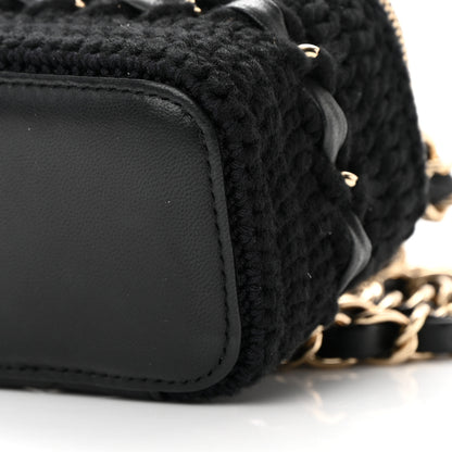 Chanel Lambskin Crochet Small Vanity Case With Chain Black 10 of 17