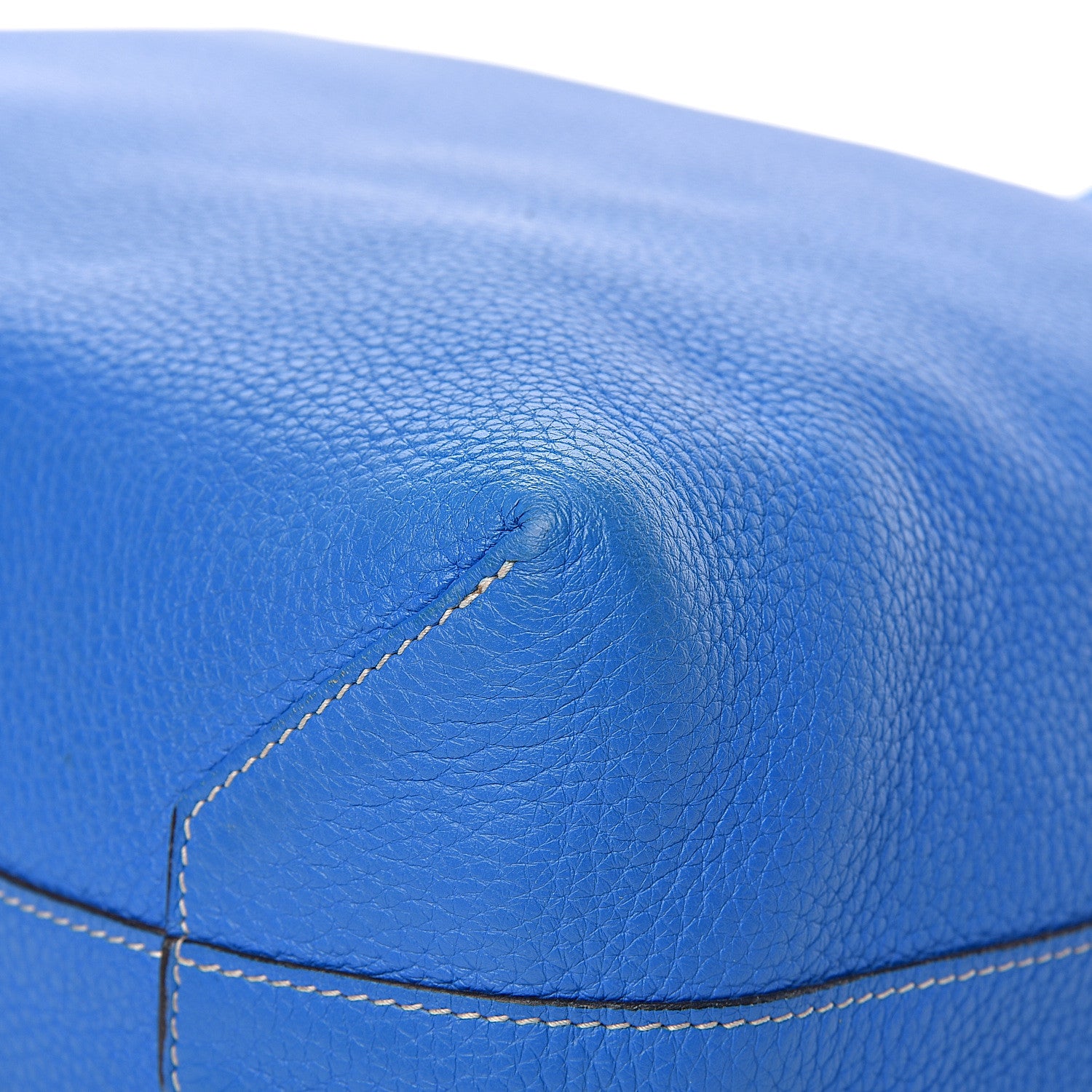Hermes Taurillon Clemence Double Sens 45 Reversible Tote Bleu Zanzibar Ultraviolet 15 of 17