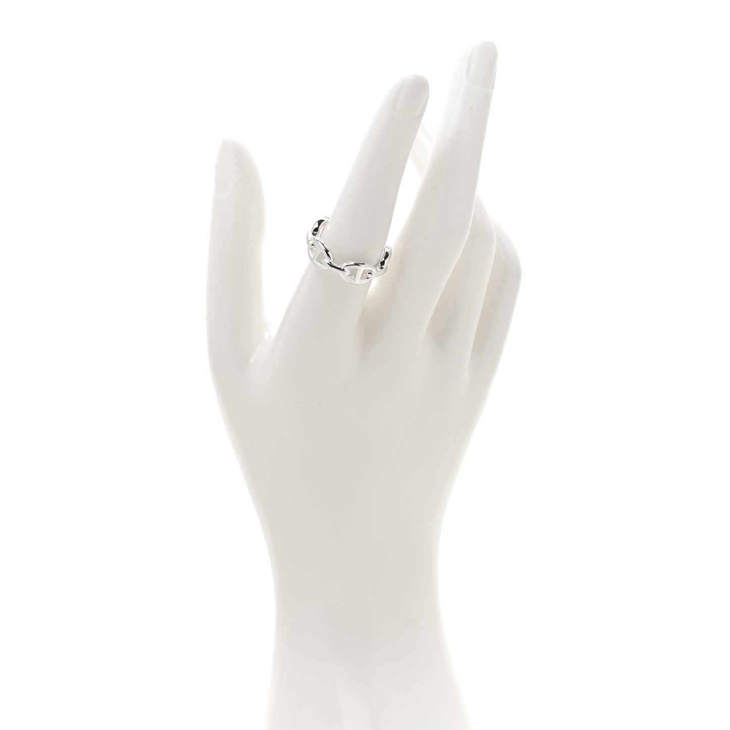 Sterling Silver PM Chaine d'Ancre Enchainee Band Ring 56 7.5