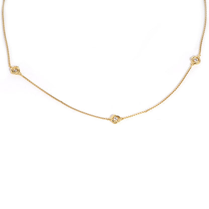 David Yurman 18k Yellow Gold Diamond Infinity Necklace 1 of 6