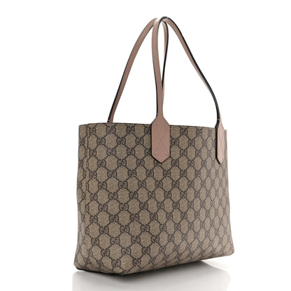 Gucci Textured Calfskin Monogram Small Reversible GG Tote Dark Cipria 4 of 17