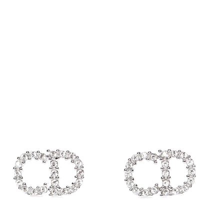 Christian Dior Crystal Clair D Lune Earrings Silver 1 of 6