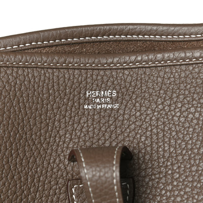 Hermes Taurillon Clemence Evelyne III PM Etoupe 6 of 14