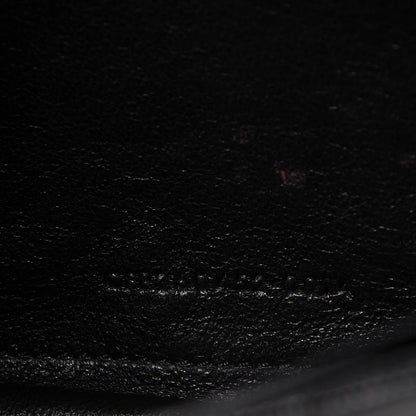 Saint Laurent Grain De Poudre Matelasse Chevron Monogram Chain Wallet Black 9 of 10