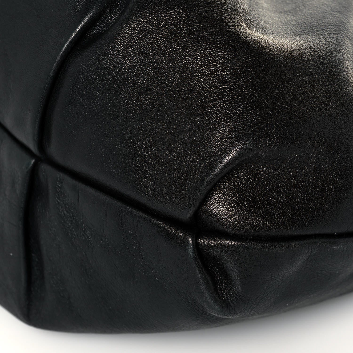 Prada Soft Calfskin Pleated Hobo Black 10 of 12