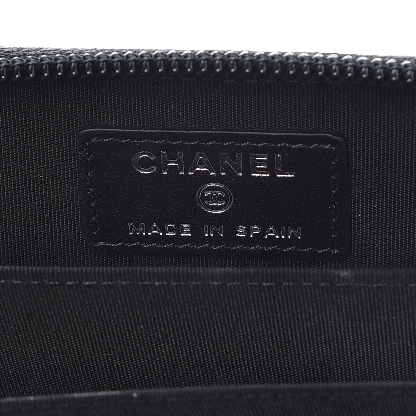 Caviar Quilted Boy Zip Around Coin Purse Black