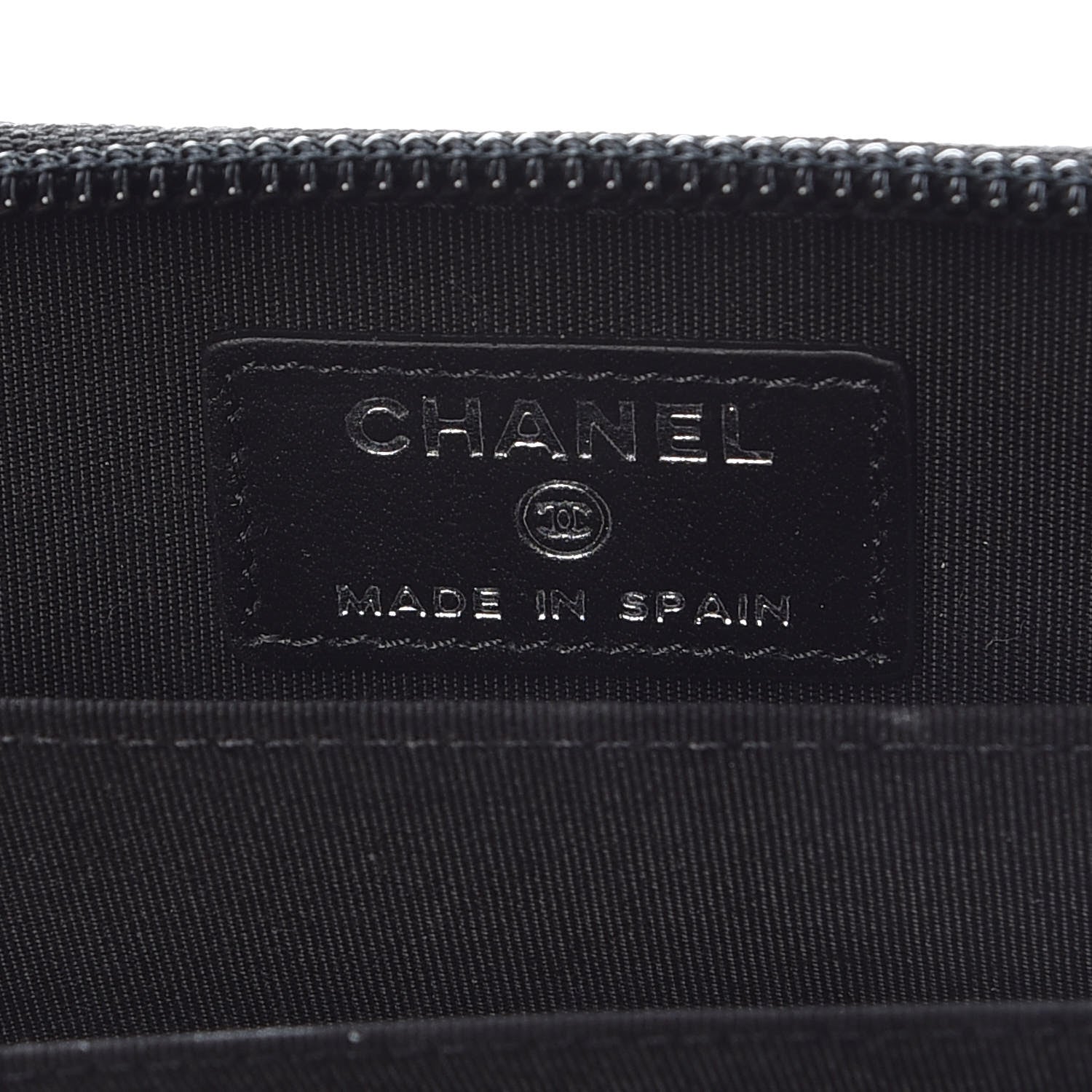 Chanel Caviar Quilted Boy Zip Around Coin Purse Black 6 of 11
