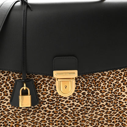 Celine Calfskin Cartable Pony Hair Small Briefcase Black 8 of 10