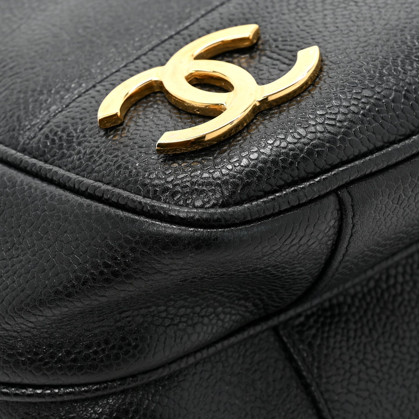 Caviar Triple CC Shoulder Bag Black