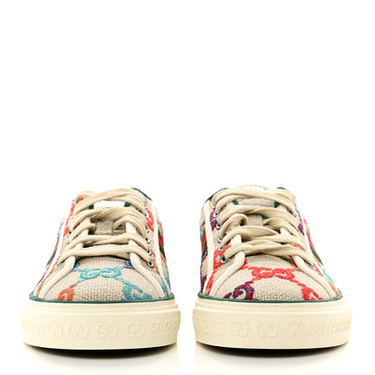 Gucci Linen Psychedelic Mini GG Monogram Womens 1977 Tennis Sneakers 38.5 Multicolor Mystic White 2 of 8