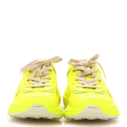 Gucci Calfskin Womens Rhyton Sneakers 37.5 Yellow Fluo 3 of 11