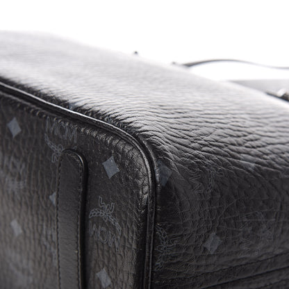 MCM Visetos Medium Anya Zip Top Shopper Tote Black 14 of 15