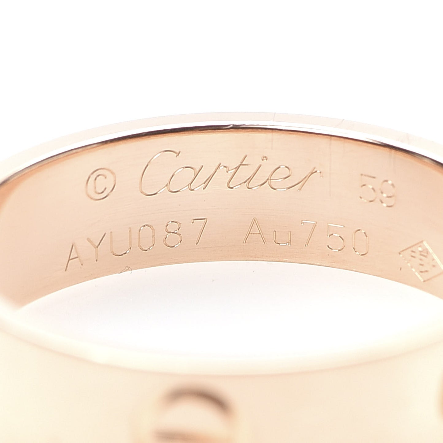 18K Pink Gold 5.5mm LOVE Ring 59 8.75