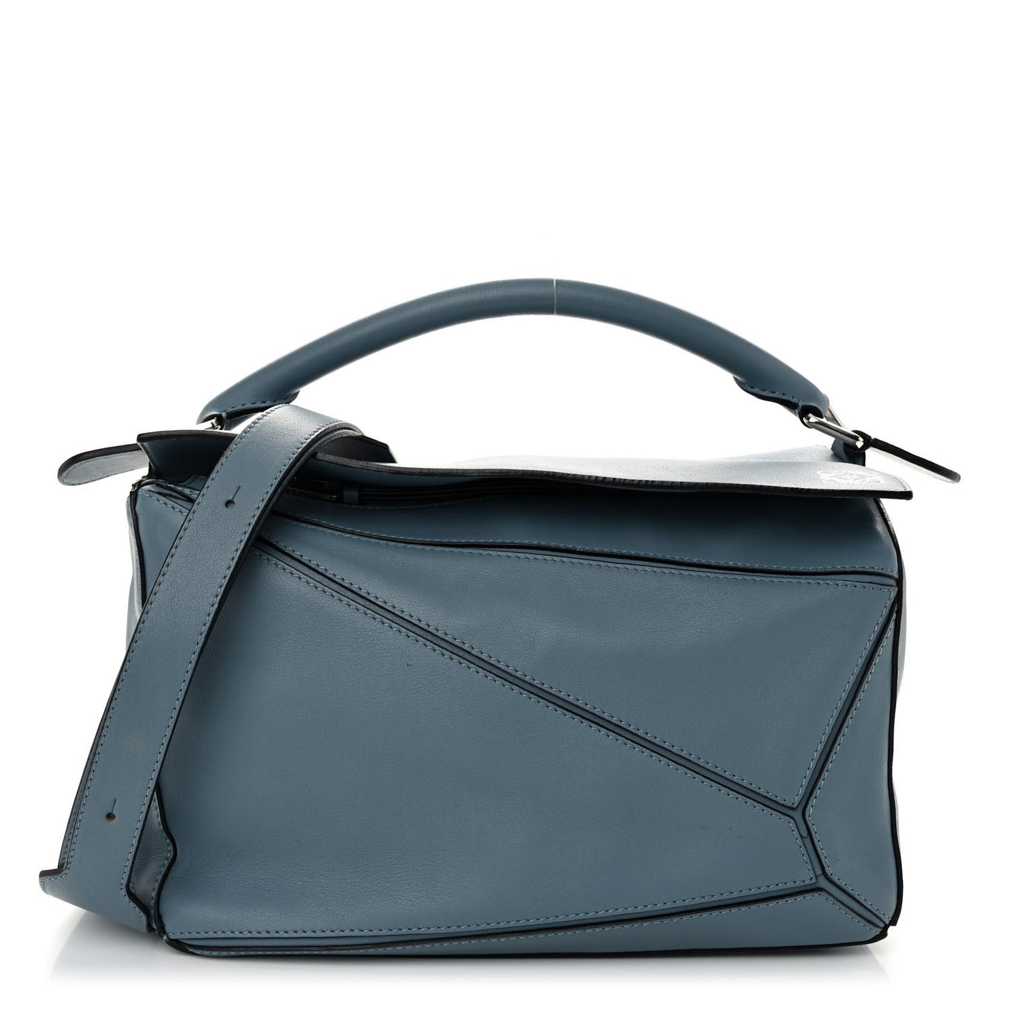 Calfskin Small Puzzle Bag Stone Blue