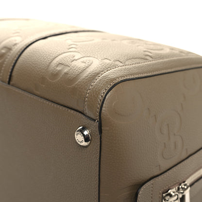 Gucci Piuma Calfskin Jumbo GG Embossed Large Duffle Bag Good Taupe 12 of 12