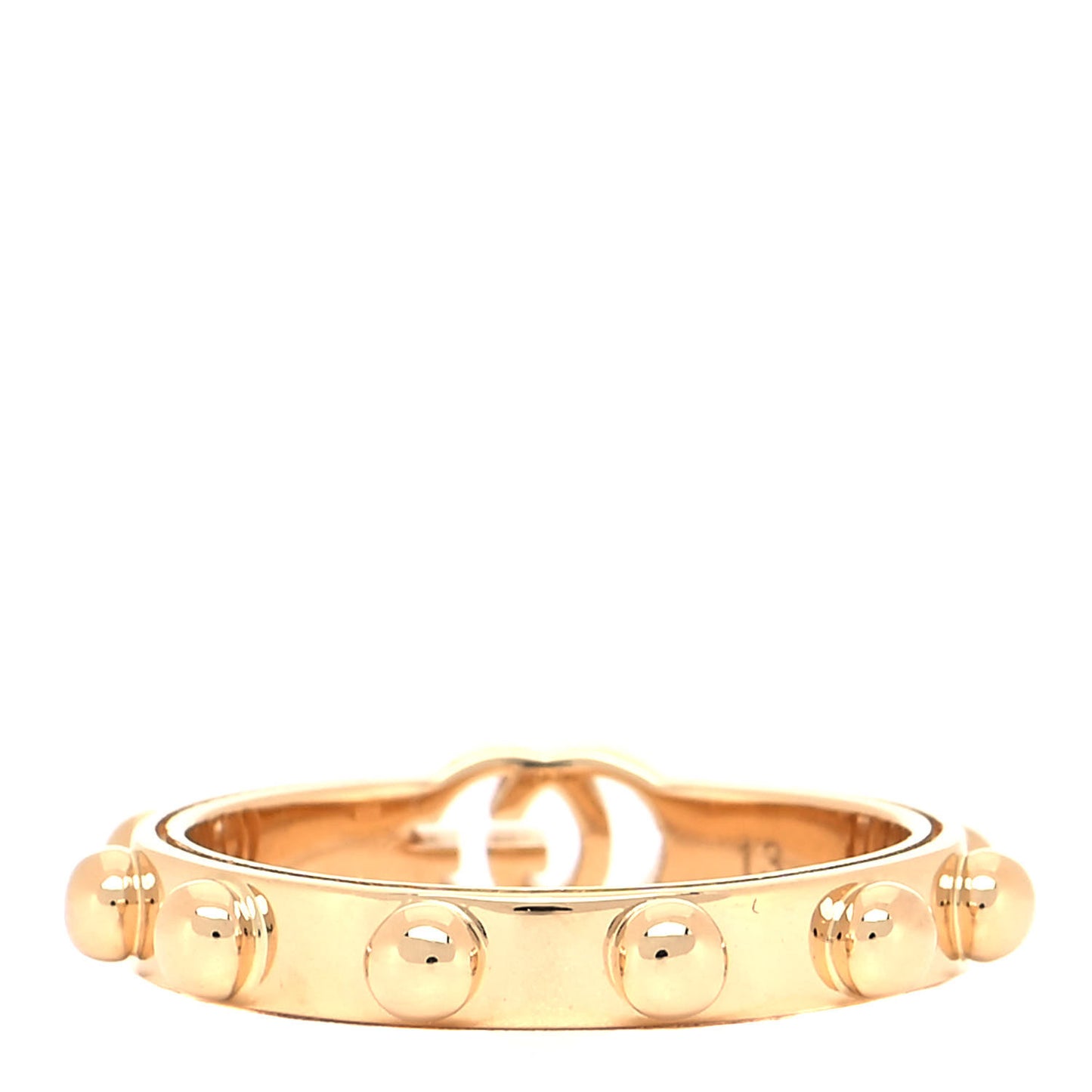 18K Yellow Gold Running GG Ring 53 6.25
