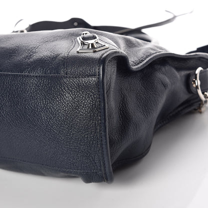 Balenciaga Chevre Silver Metallic Edge Hardware City Bleu Nuit Dark Sea 10 of 10