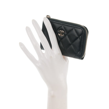 Chanel Lambskin Quilted Key Holder Case Black 2 of 6