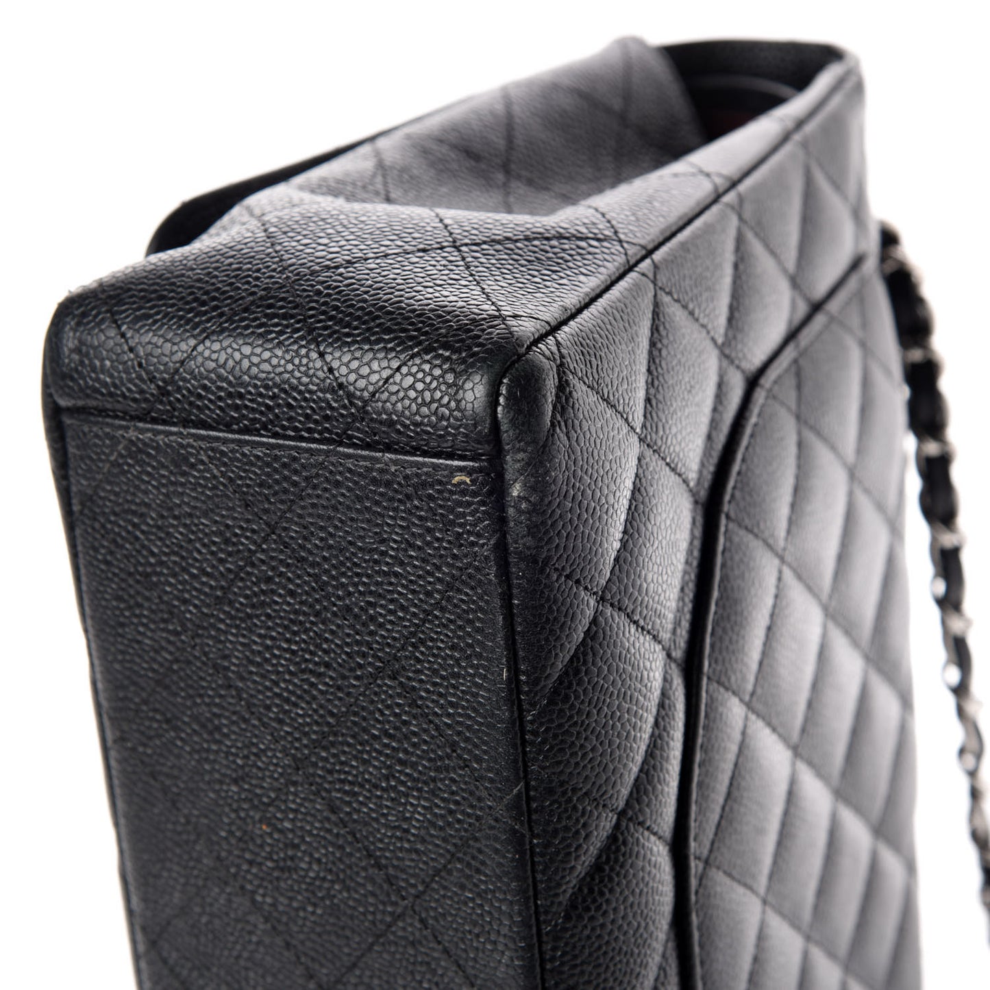 Caviar Quilted Maxi Double Flap Black