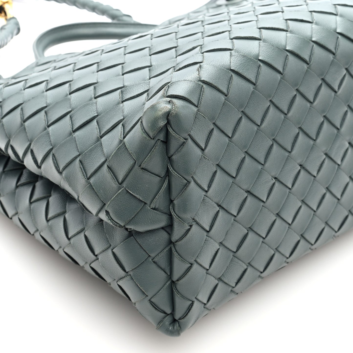Nappa Intrecciato Medium Andiamo Shoulder Bag Slate