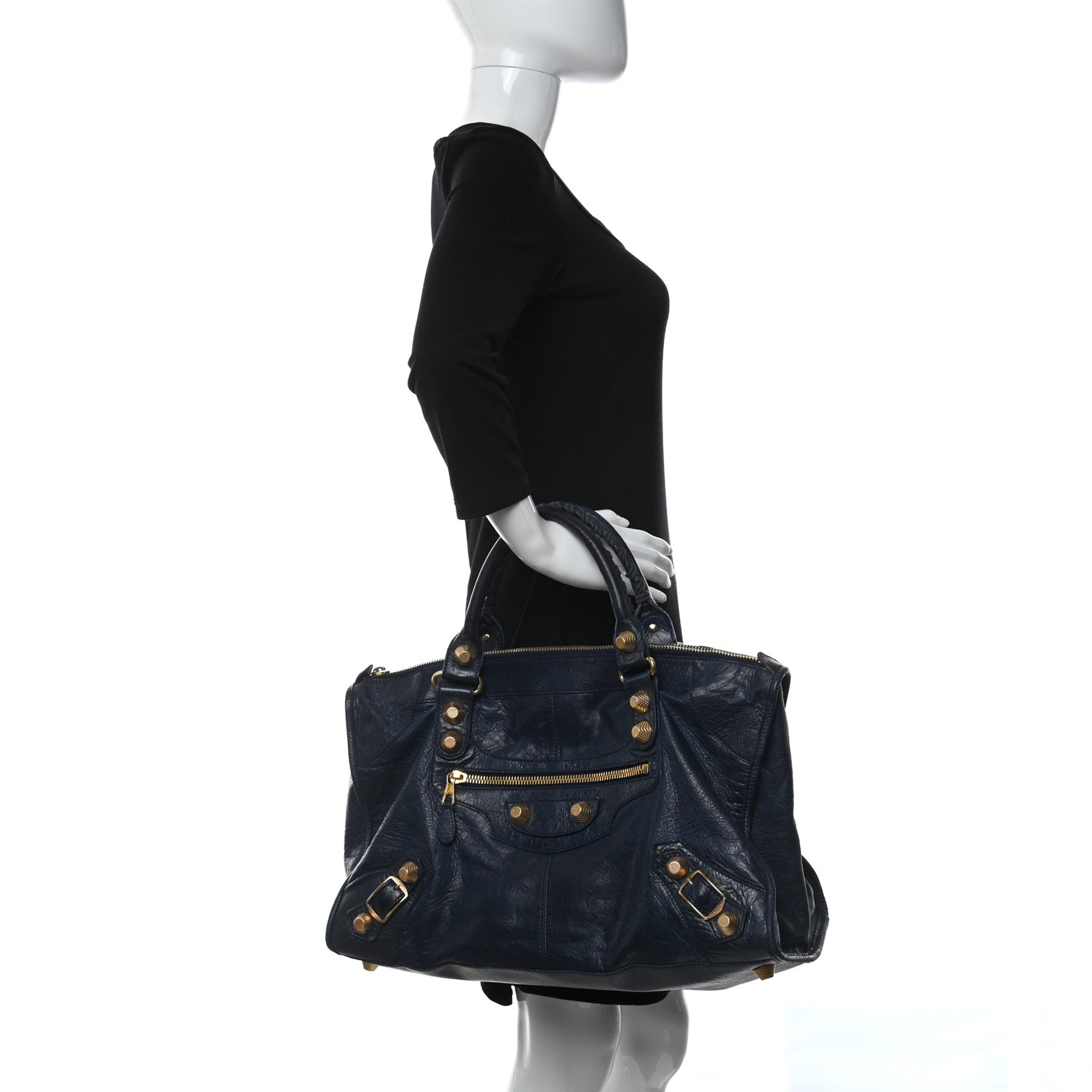 Balenciaga Agneau Giant 21 Gold Hardware Work Marine 3 of 11