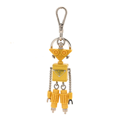 Prada Saffiano Edward Robot Trick Keychain Sunny Yellow 1 of 3