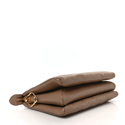 Louis Vuitton Lambskin Embossed Monogram Coussin PM Taupe 4 of 8
