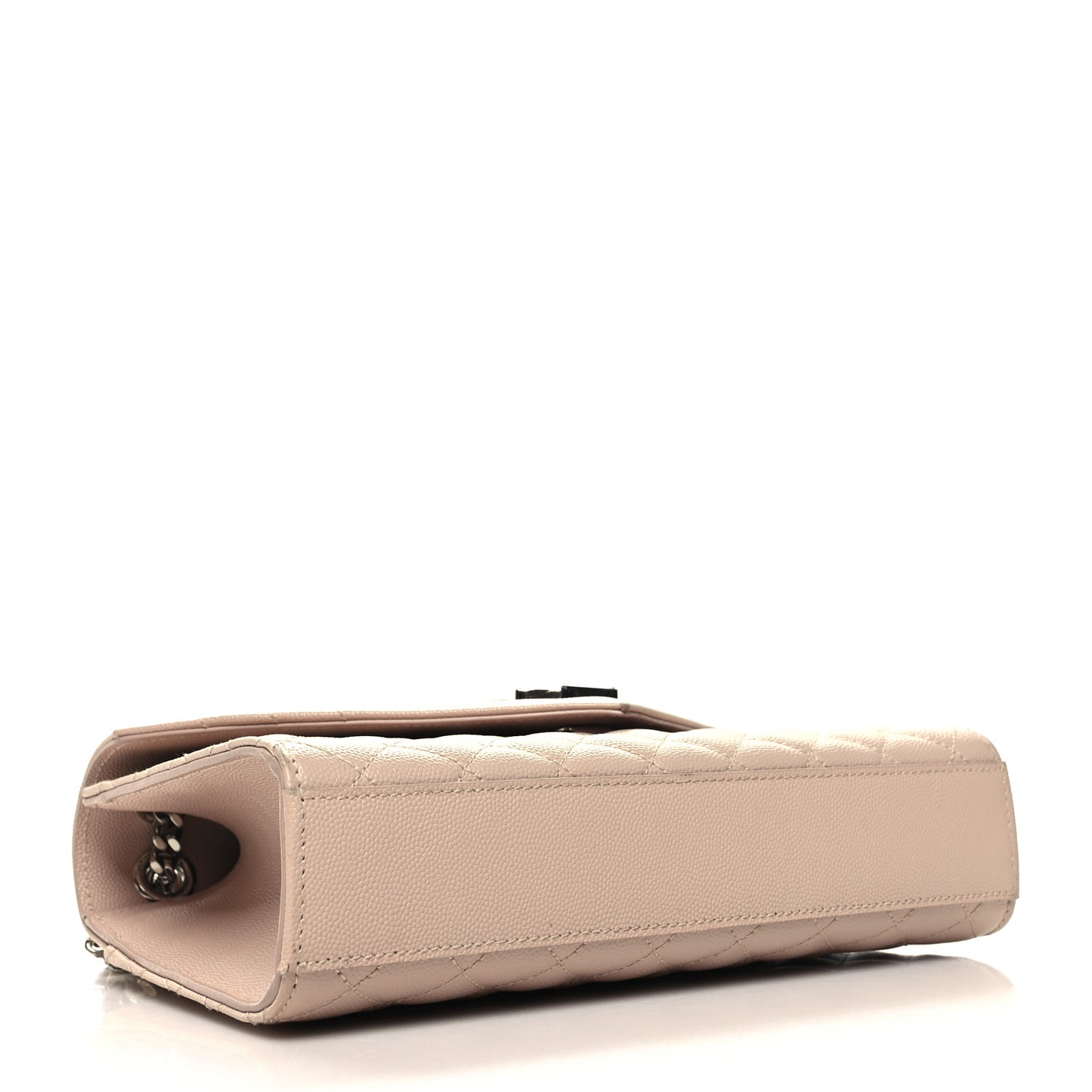Grain De Poudre Textured Mixed Matelasse Medium Triquilt Monogram Satchel Marble Pink