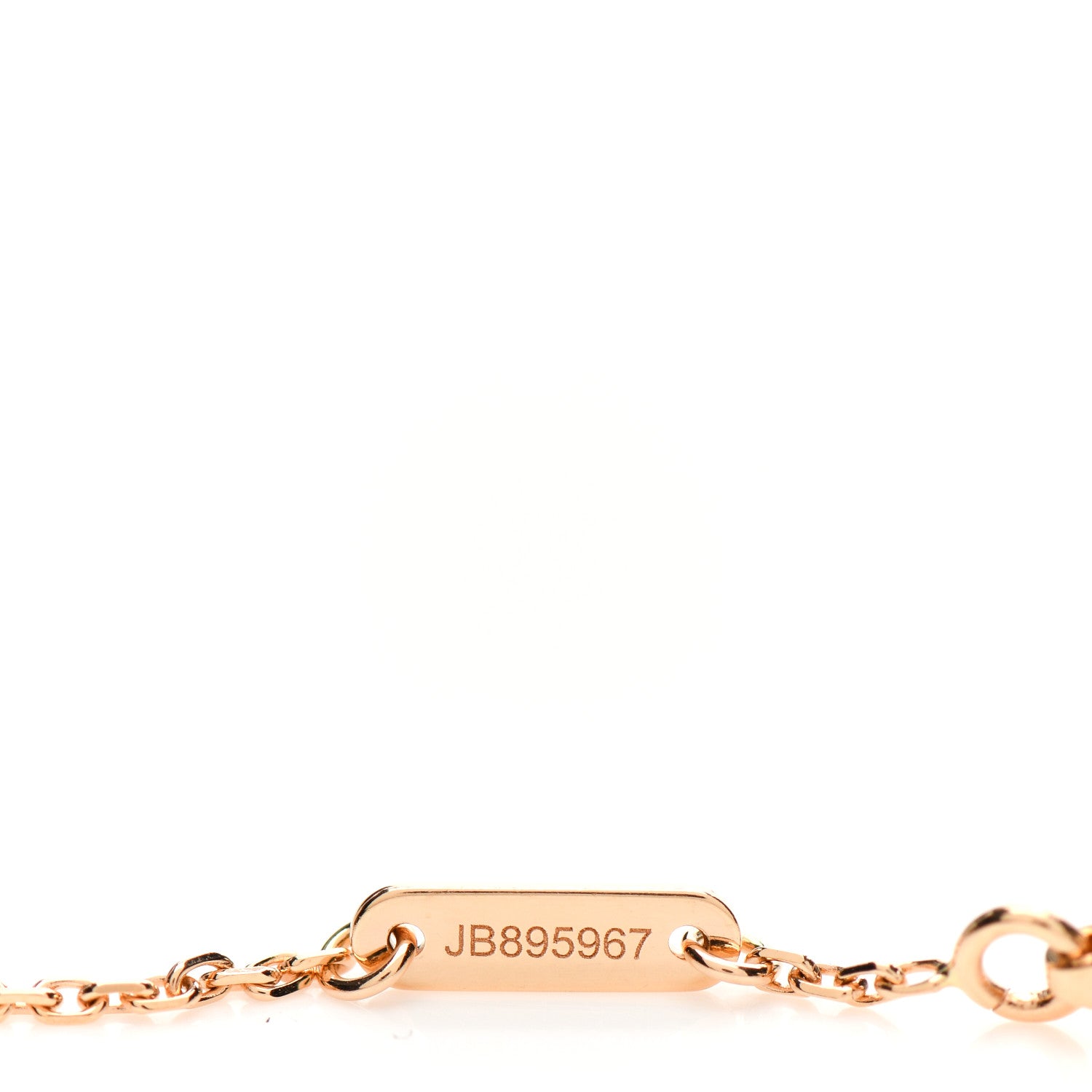 Van Cleef & Arpels 18K Rose Gold Carnelian Sweet Alhambra Heart Bracelet 3 of 5