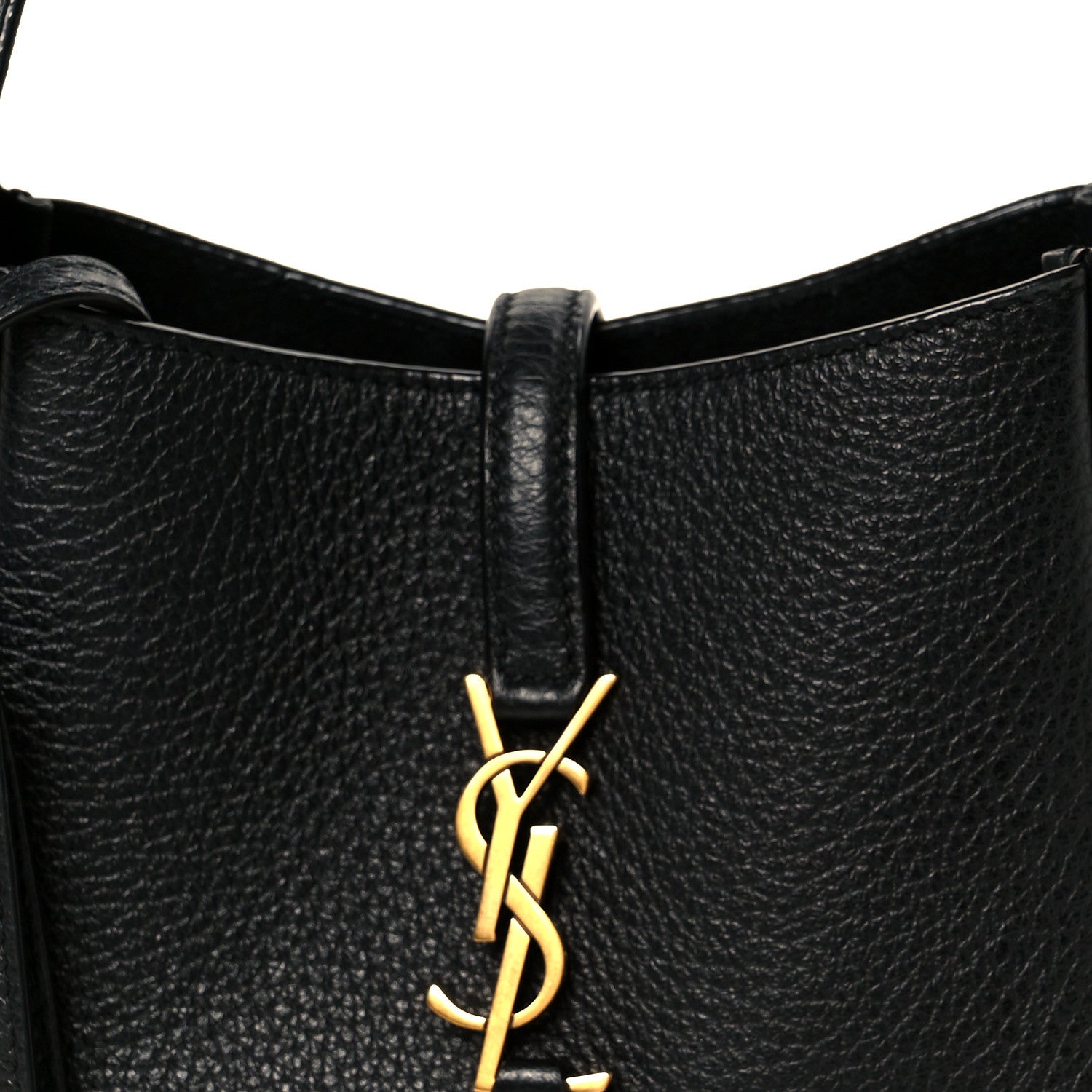 Saint Laurent Grained Calfskin Baby Le 5 A 7 Supple Hobo Black 10 of 13