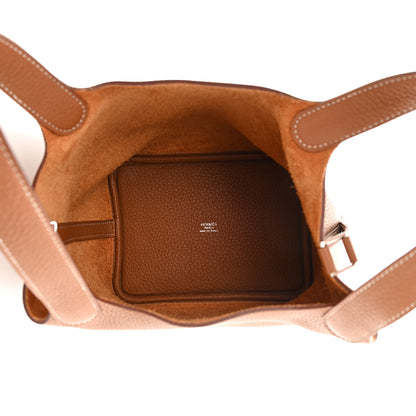 Hermes Taurillon Clemence Picotin Lock 18 PM Gold 5 of 11