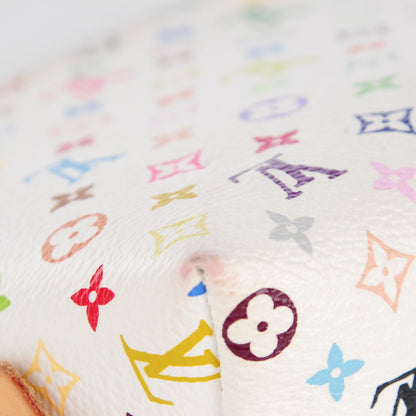 Louis Vuitton Monogram Multicolor Cosmetic Pouch White Litchi 10 of 13