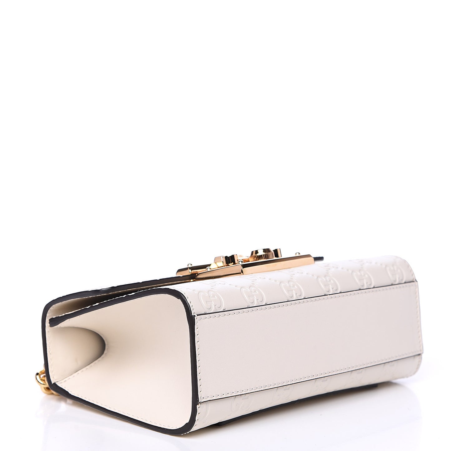 Guccissima Small Padlock Shoulder Bag White