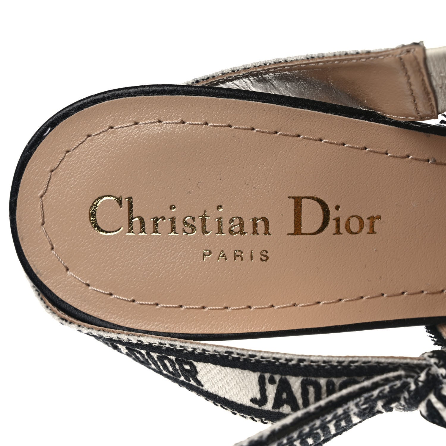 Christian Dior Lace Ribbon Rose Embroidered J'Adior Slingback 100mm Pumps Black 7 of 8