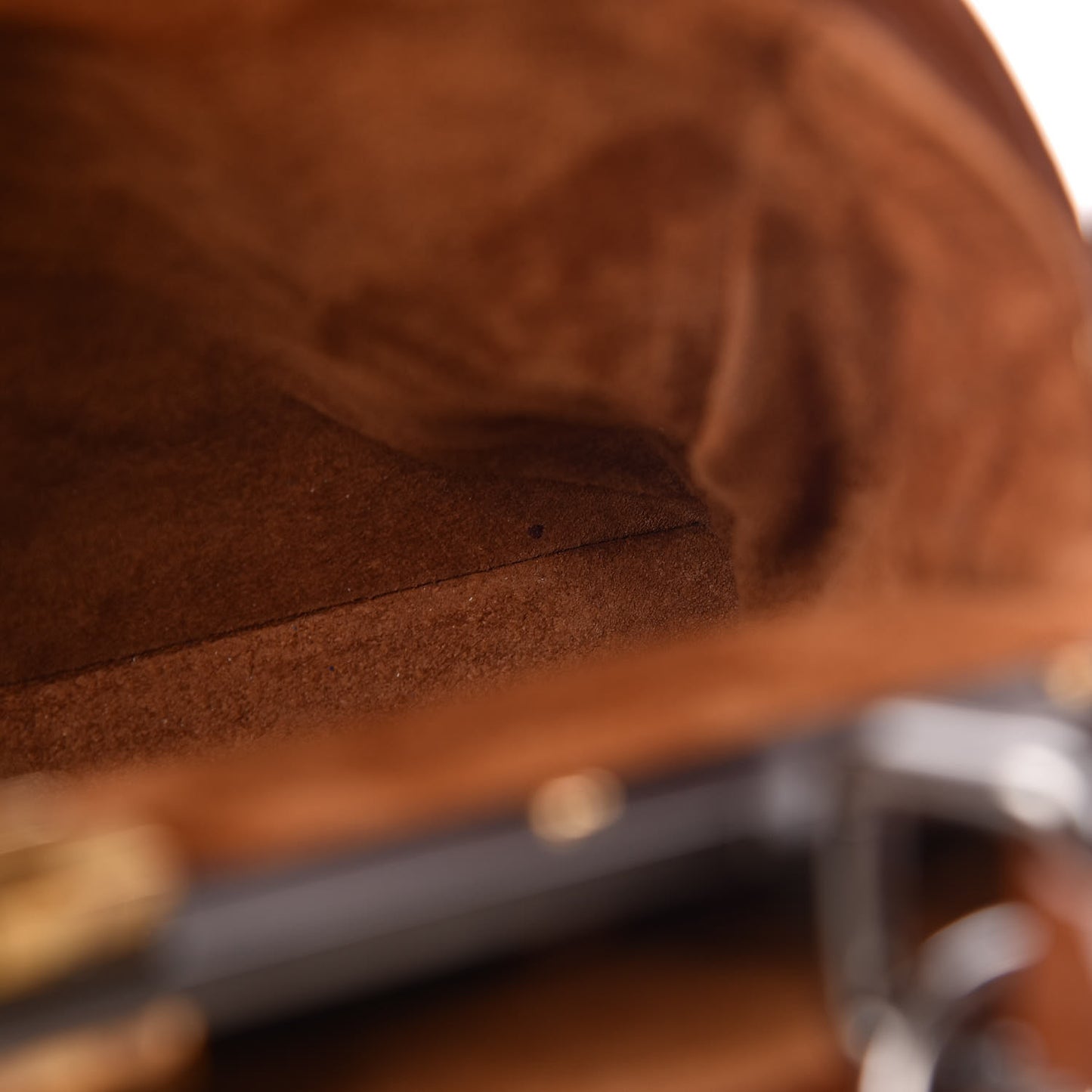 Vitello Suede Medium Peekaboo Iconic Satchel Cuoio Rame Moro