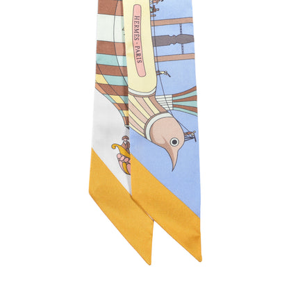 Hermes Silk Les Folies Du Ciel Twilly Bleu Lavande Soleil 3 of 6