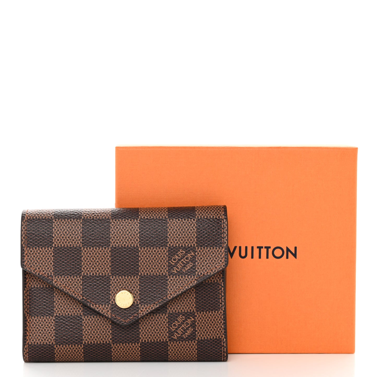 Damier Ebene Victorine Wallet Rose Ballerine