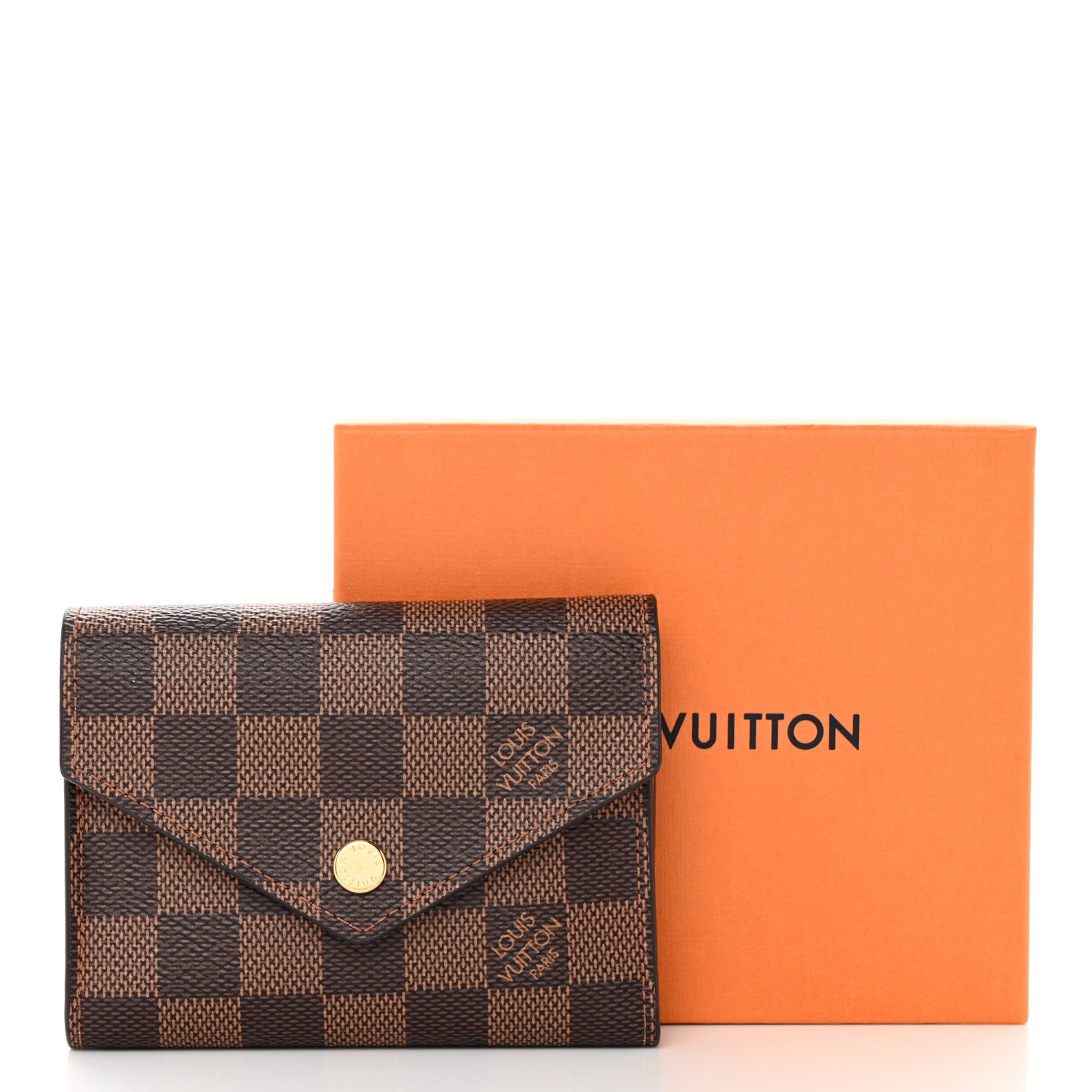 Louis Vuitton Damier Ebene Victorine Wallet Rose Ballerine 9 of 9