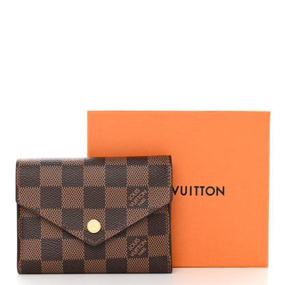 Louis Vuitton Damier Ebene Victorine Wallet Rose Ballerine 9 of 9