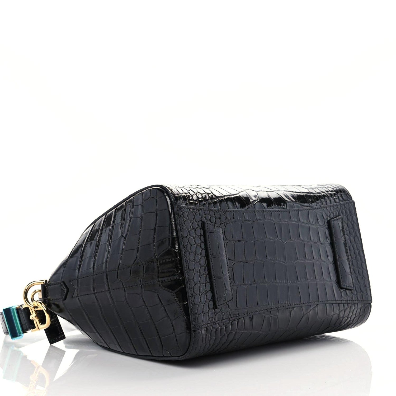 Givenchy Calfskin Crocodile Embossed Small Antigona Black 3 of 10