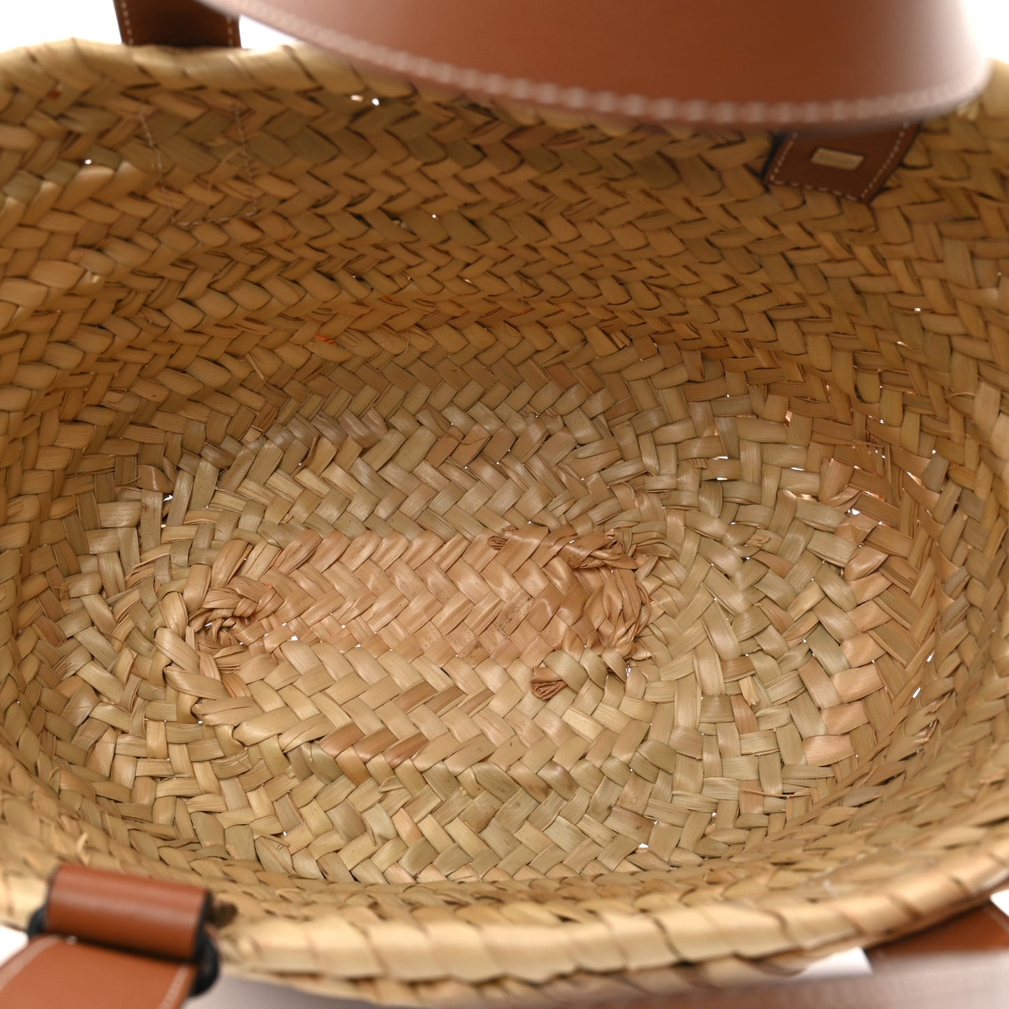 Raffia Small Basket Tote Bag Natural Tan
