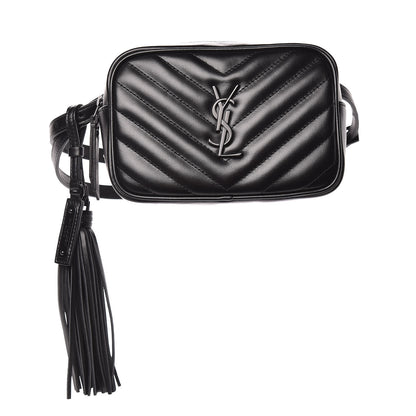 Saint Laurent Calfskin Matelasse Monogram Lou Belt Bag Black 1 of 9