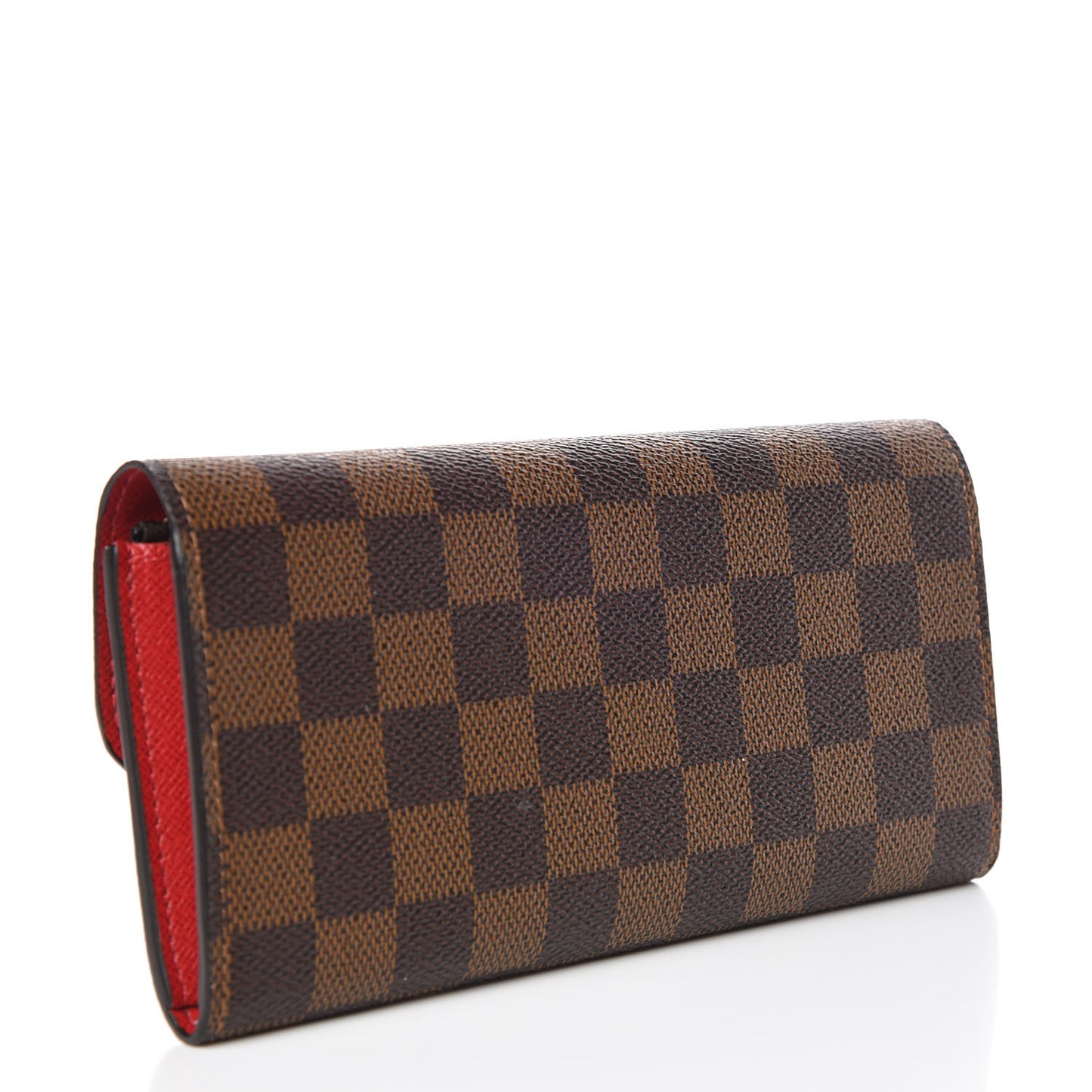 Damier Ebene Emilie Wallet Red