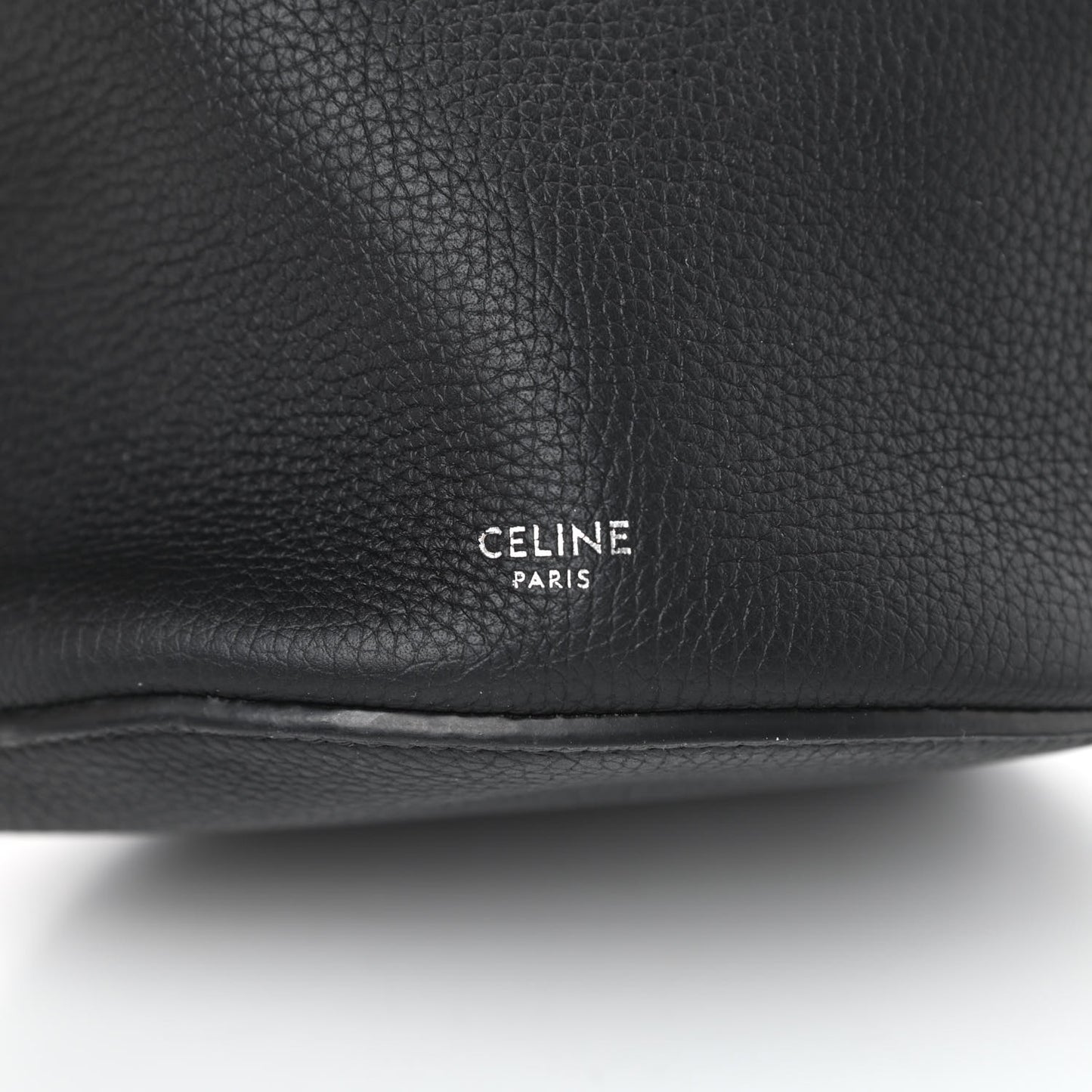 Supple Grained Calfskin Nano Big Bag Bucket Black