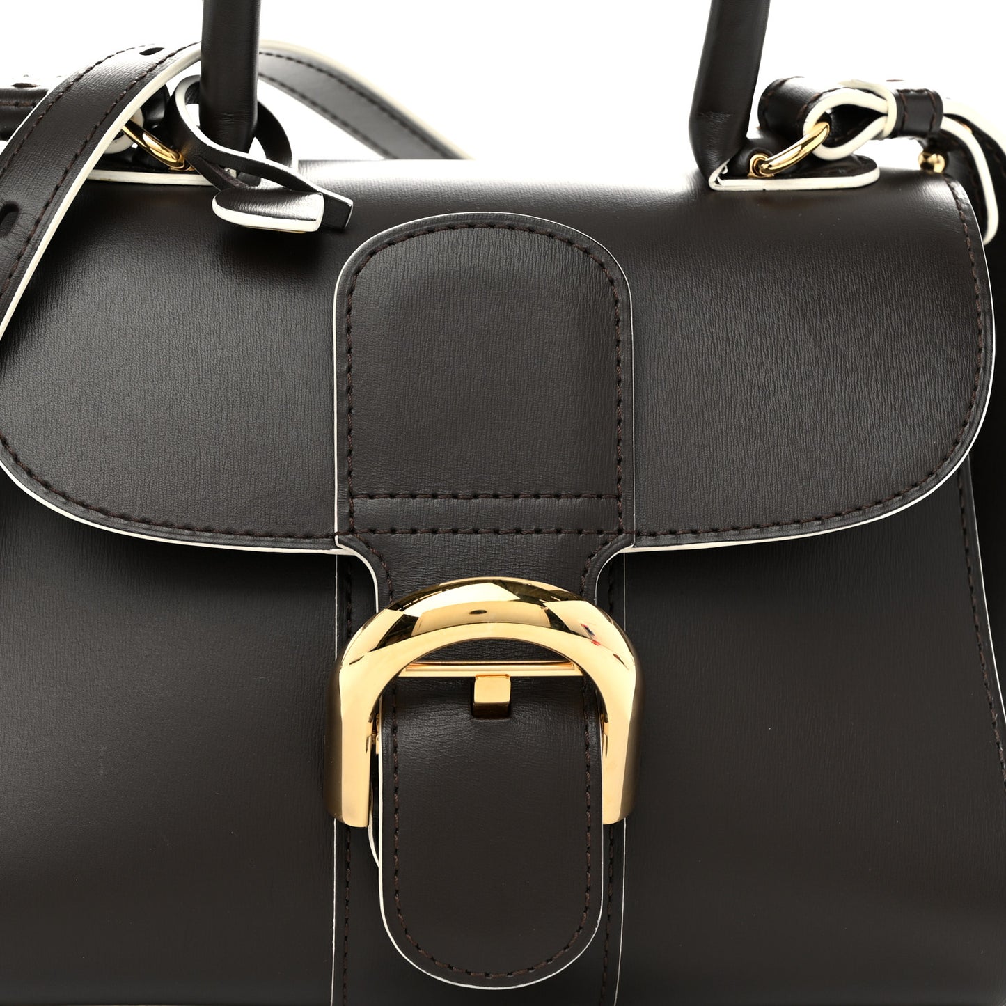 Box Calfskin Mini Brillant Satchel Brown