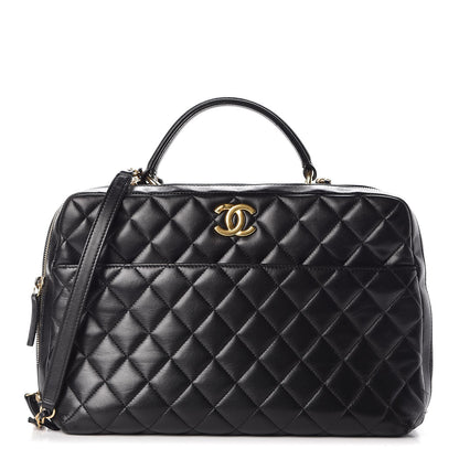 Chanel Lambskin Quilted Trendy CC Bowling Bag Black 1 of 8